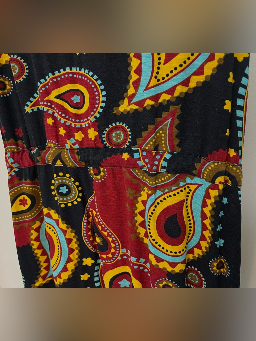 Serra Paisley Drawstring Waist Dress - Picture 4 of 7